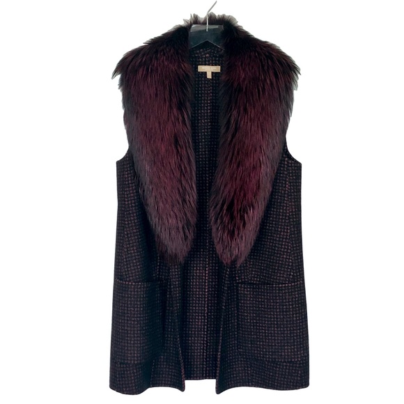 Michael Kors Collection Fox Fur Vest, Open Front - Picture 3 of 10